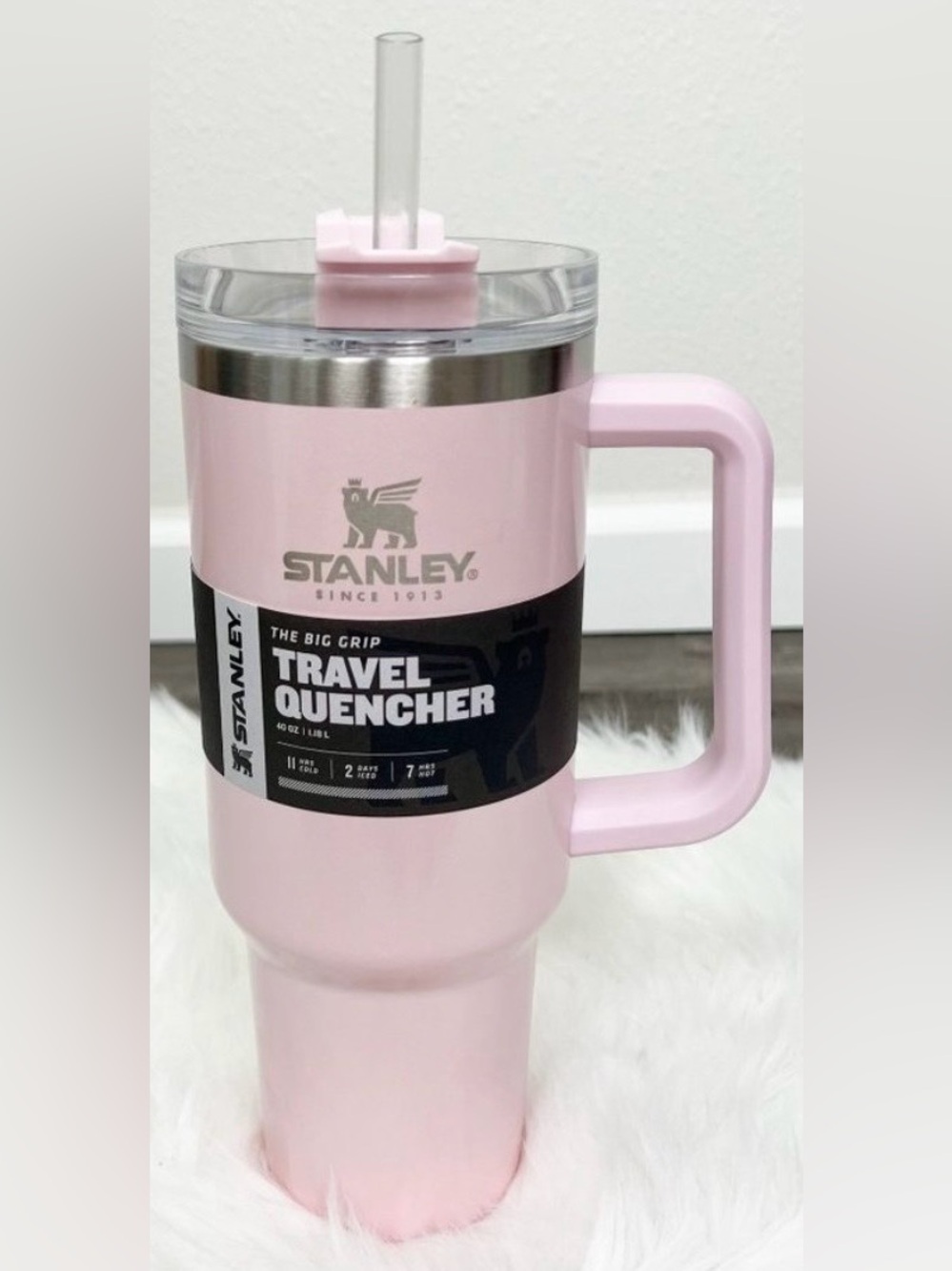 Stanley Adventure 40oz Travel Quencher LIMITED EDITION Pink Parfait Pearlescent